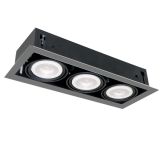 LED KIEMELŐVILÁGÍTÁS QUAD310 10W 3XE27 4000K SÖTÉT SZÜRKE