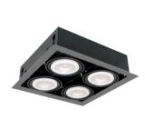 LED KIEMELŐVILÁGÍTÁS QUAD410 10W 4XE27 4000K SÖTÉT SZÜRKE