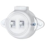 ANTIQUE TWO BUTTON ONE WAY SWITCH 10А 250V WHITE