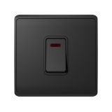 LONDON DOUBLE POLE SWITCH NEON 45A ANTHRACITE
