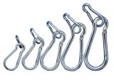 Karabiner, rugós, acél