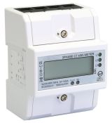 3F áramváltós fogyasztásmérő,állítható áttétel, LCD, 4modul