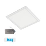 GIPSZKARTON LED PANEL 40W 4000K 595x595mm FEHÉR , IP54+SÜRGŐSSÉGI KÉSZLETTEL