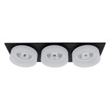 SA-045/3 SPOT LÁMPATEST 3XGU5.3 NÉGYZET FEKETE/FEHÉR