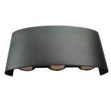 LED WALL LAMP 6X1W 4000K IP54 BLACK
