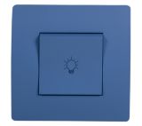 EL BASIC TG112A PUSH LIGHT BUTTON SWITCH BLUE-OLD
