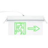 AL3117 LED VÉSZVILÁGÍTÁS MŰANYAGTÁBLA OLDAL NYÍL