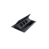 FLIP UP PUSH 3xSHUKO SOCKET+1xUSB A/C 20W, BLACK