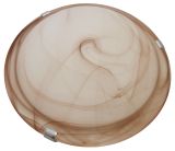 Üveg mennyezeti UFO lámpatest, bézs
