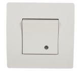 EL BASIC TG114 1 BUTTON 1 WAY SWITCH WITH LIGHT WH