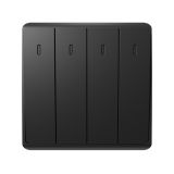 LONDON FOUR BUTTONS ONE WAY SWITCH ANTHRACITE